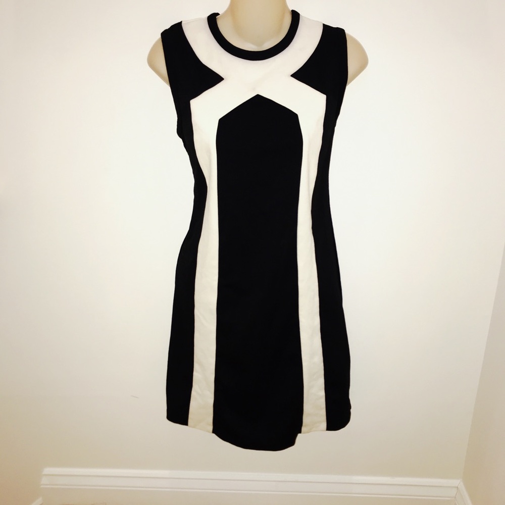 Michael Kors Black and White Shift Dress